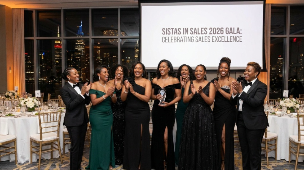 Attendees at the Sistas in Sales 2026 black-tie Gala in New York City celebrating sales excellence