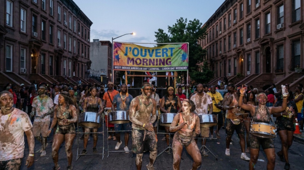 J'Ouvert celebration before West Indian American Day Carnival Labor Day