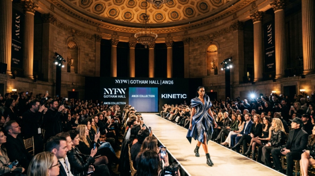 Runway show during New York Fashion Week 2026 at Gotham Hall