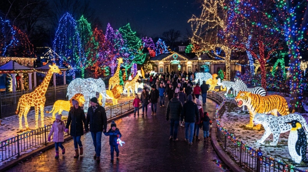 Bronx Zoo Holiday Lights 2026 festive light displays