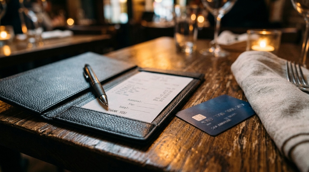 Restaurant receipt showing NYC Restaurant Week price, tax, and tip breakdown